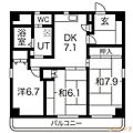 SKハイツ黒川7階7.9万円