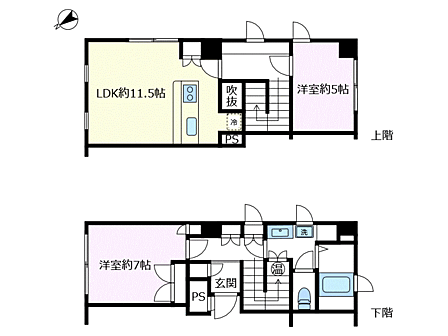 2LDK 間取り
