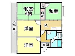 小田原中村原分譲住宅3号 4Kの間取図画像