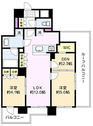 サットンアリビオ八王子 2LDKの間取図画像