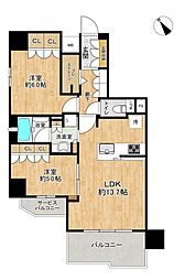 デュオヒルズ西春 2LDKの間取図画像