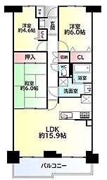 パシフィック虹の丘 3LDKの間取図画像
