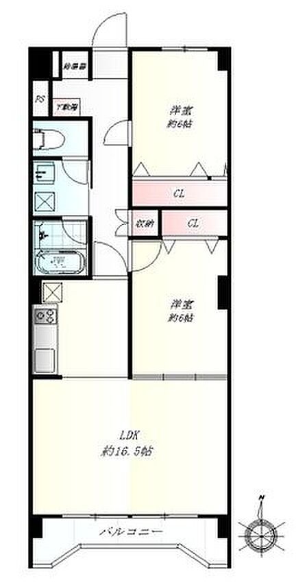 2LDK 間取り