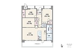 ロイヤルマンション鳥居松 3LDKの間取り