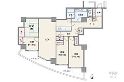 ザ・シーン城北アストロタワー 4LDKの間取図画像