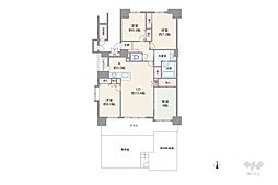 メイツ黒川 4LDKの間取図画像