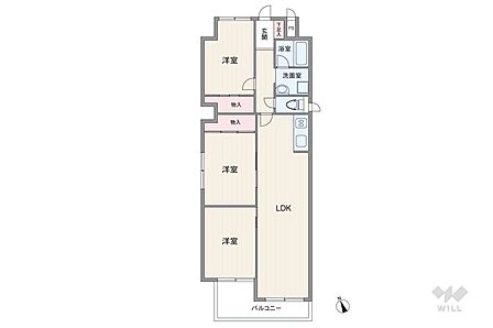 3LDK 間取り