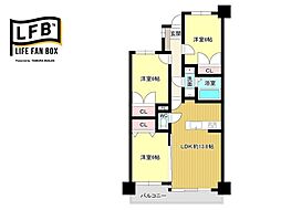 ダイアパレス栄町 3LDKの間取図画像