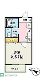 (仮称)キャメル所沢4 1階1Kの間取り