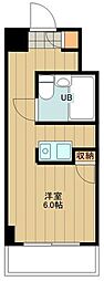 メゾン・ド・コンテス 6階ワンルームの間取り
