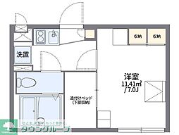 レオパレスPINO 1Kの間取図画像
