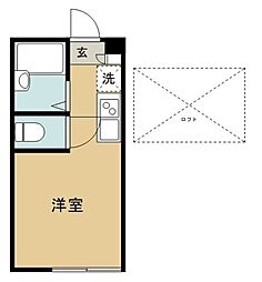 AZEST-RENT小平 ワンルームの間取図画像