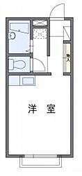 レオパレス武蔵砂川1 1Kの間取図画像
