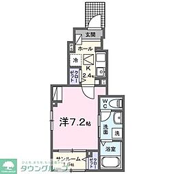 メゾン サブーリュ 1Kの間取図画像