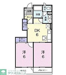 ブレッザ 2DKの間取図画像