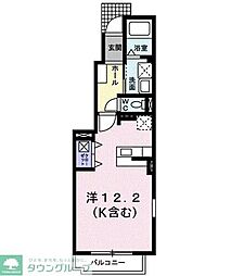 ベル・アルカンシェル ワンルームの間取図画像