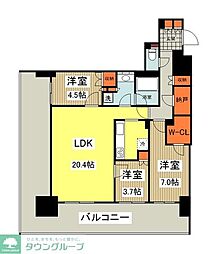 ブランズタワー橋本 3LDKの間取図画像
