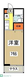 ホワイトキャッスル 1Kの間取図画像