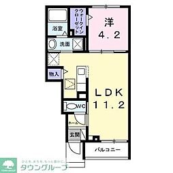 立川市一番町5丁目アパート 1LDKの間取図画像