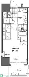 プライムアーバン久米川 ワンルームの間取図画像