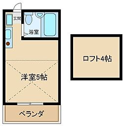 フォーライフ小平 ワンルームの間取図画像