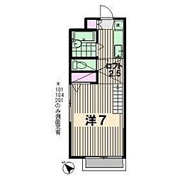 アンデス上砂 1Kの間取図画像