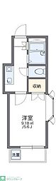 レオパレス立川第3 1Kの間取図画像
