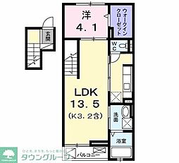 オルカ 1LDKの間取図画像
