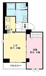 東京メトロ半蔵門線 半蔵門駅 徒歩4分の賃貸マンション 2階1LDKの間取り