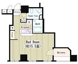 東京メトロ半蔵門線 半蔵門駅 徒歩1分の賃貸マンション 8階ワンルームの間取り