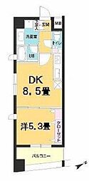 都営新宿線 小川町駅 徒歩2分の賃貸マンション 7階1DKの間取り