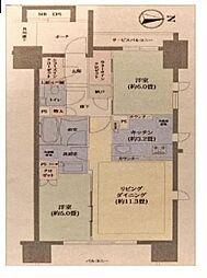 シティハウス千代田外神田 2LDKの間取図画像