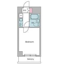 キャメロット 1Kの間取図画像