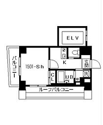 スカイコート本郷東大前壱番館 1Kの間取図画像