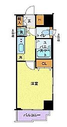 スカイコート後楽園壱番館 1Kの間取図画像