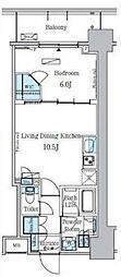 パークアクシス東日本橋ステーションゲート 1LDKの間取図画像