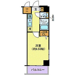 ヴェルト日本橋3 1Kの間取図画像