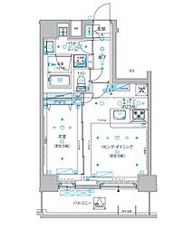 メインステージ両国3 1LDKの間取図画像