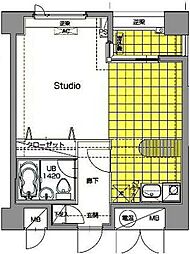 メゾン・ド・ヴィレ東神田 ワンルームの間取図画像