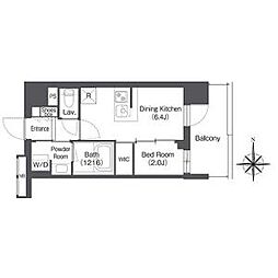 COMFORIA森下SOUTH 1DKの間取図画像
