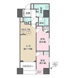 ALTERNA日本橋 2LDKの間取図画像