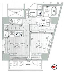 Log東日本橋 1LDKの間取図画像