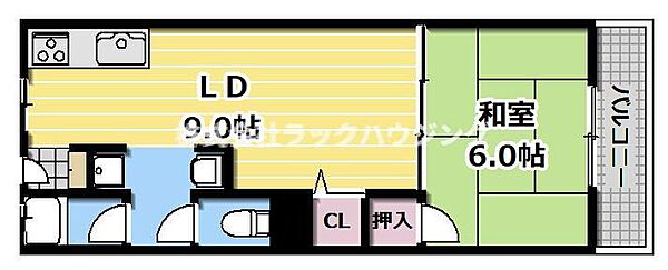 大阪府寝屋川市香里西之町(賃貸マンション1LDK・3階・33.00㎡)の写真 その2