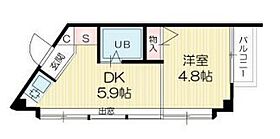 加古川ヤングパレス  ｜ 兵庫県加古川市加古川町溝之口（賃貸マンション1DK・3階・20.06㎡） その2