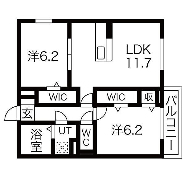 LES ENS FAMIIAUX IX（レリアンファミリオナ ｜兵庫県明石市大道町１丁目(賃貸アパート2LDK・1階・57.16㎡)の写真 その2