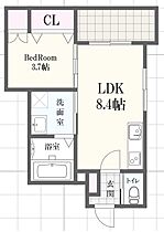 （仮称）F asecia chypre  ｜ 兵庫県姫路市幸町（賃貸アパート1LDK・1階・30.01㎡） その2