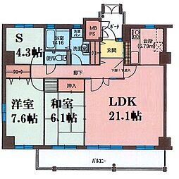 フィールトレイン 2SLDKの間取図画像