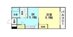 ドルチェヴィータ 1DKの間取図画像