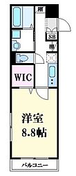 MISTRAL千代田町 1Kの間取図画像
