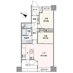 パークスクエア小石川 2LDKの間取図画像